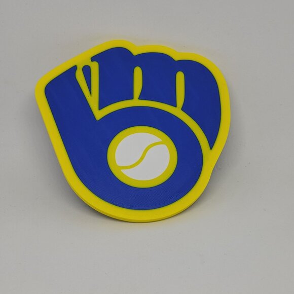 Milwaukee Brewers Coaster Set - 3D Printed - (Set of 4) - Brewers Glove 78-93 - Picture 3 of 4